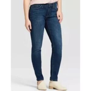 Universal Thread Mid Rise Curvy Skinny Dark Indigo Blue Jean Sz 16 / 3 R Stretch